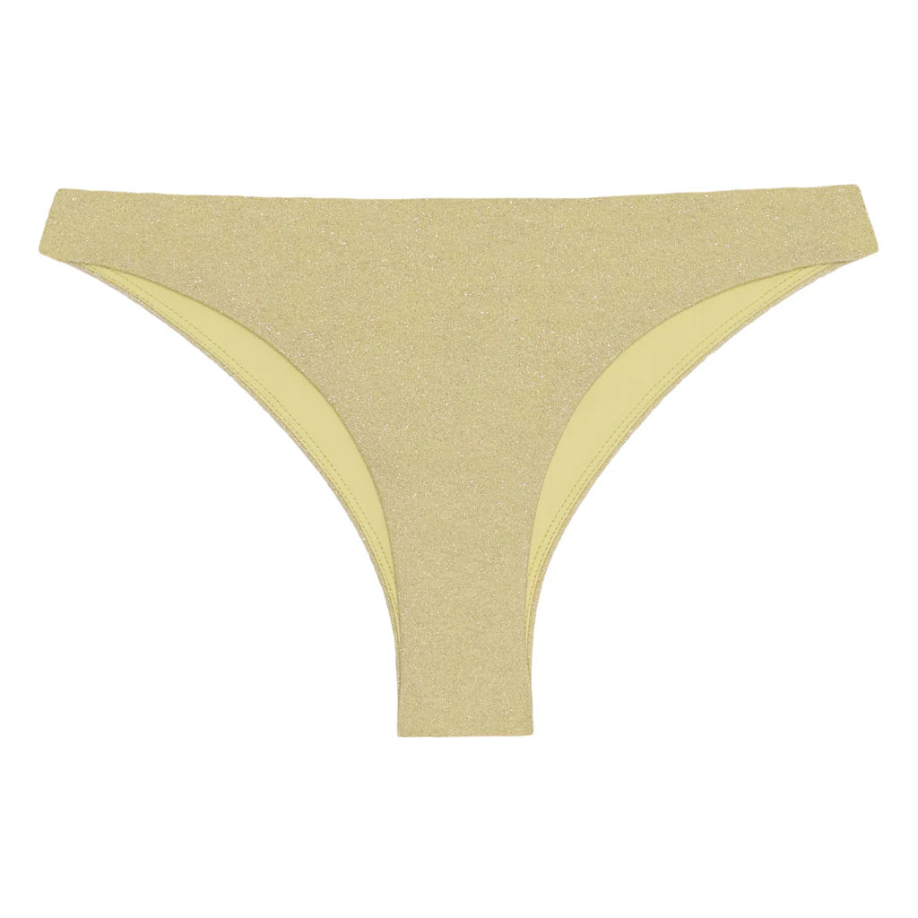 Mikoh Swimwear Lurex Papara Bottom in Sunburst Yellow