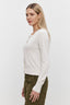 velvet violette cardigan in chalk - cashmere cardigan white - cute fitted sweater super soft 