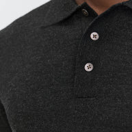 velvet by graham and spencer arthur02  long sleeve with collar - merino knit charcoal mens shirt 