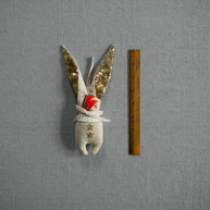 Mini Bowie Bunny, Cotton-filled Ornament, Embellished - Room Eight - Skippy Cotton