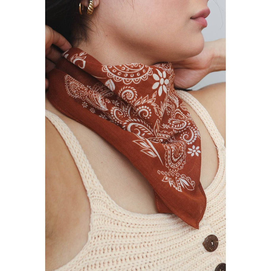 Paisley Floral Patterned Bandana - Room Eight - The Rooted Gem Collective