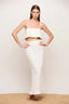 Mikoh swimwear crop white linen top - Priya linen top