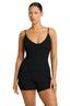 Bond-eye low back palace one piece in chrome shimmer - one piece bathing suits - one size fits most bathing suits 