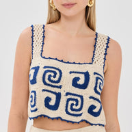 Rhode Sloane Top Crochet Crop Top 