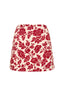 Romeo Mini Skirt in Deep Red Bloom