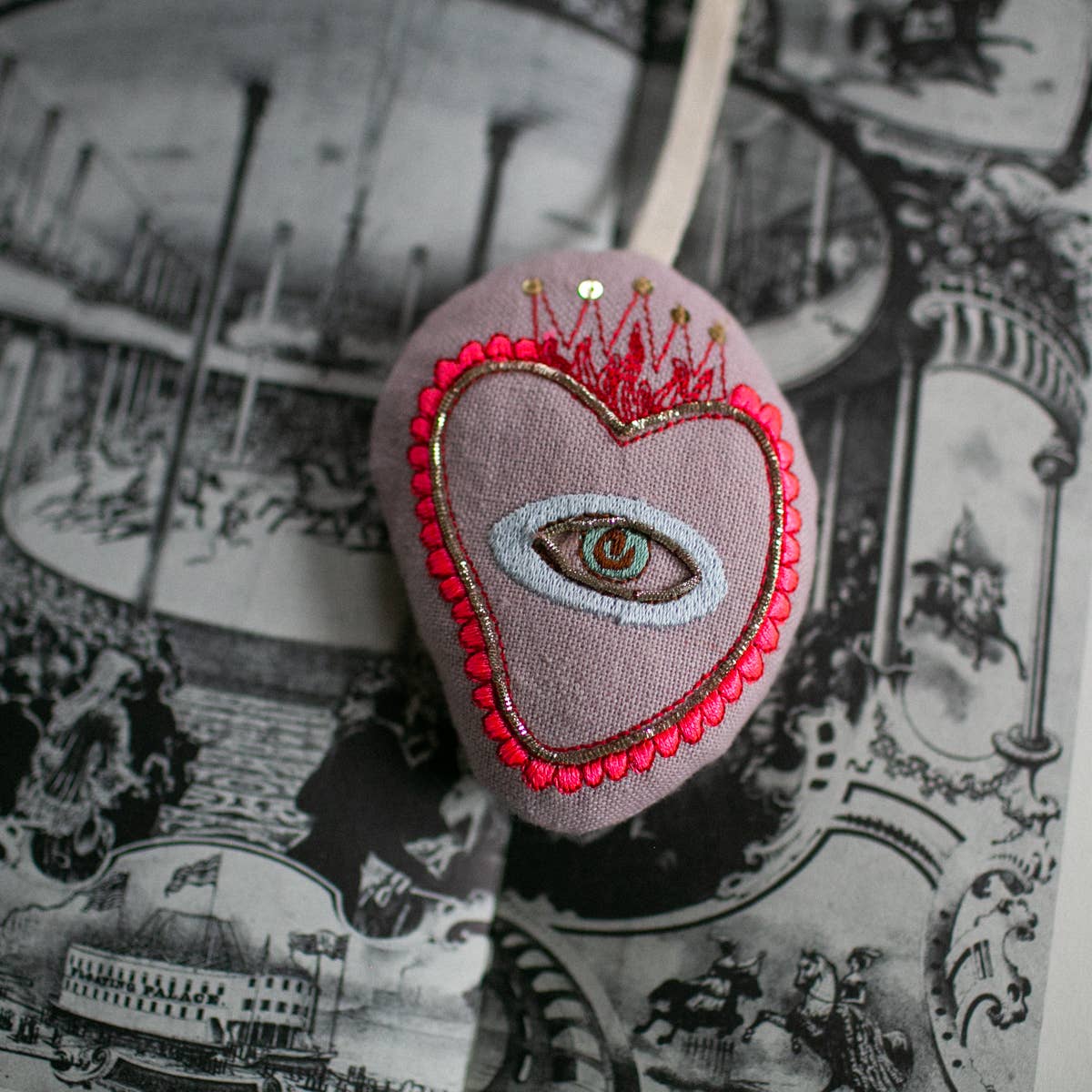 Sacred Heart - Cotton & Lavender filled Ornament, Token - Room Eight - Skippy Cotton