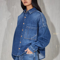 santorini top 3x1 - santorini interstellar - heavy weight denim jacket 