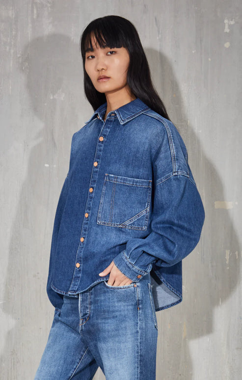 santorini top 3x1 - santorini interstellar - heavy weight denim jacket 