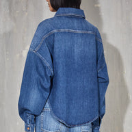 santorini top 3x1 - santorini interstellar - heavy weight denim jacket 