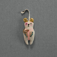 Sargent Pepper Bear - Cotton Ornament, Token, Embellished - Room Eight - Skippy Cotton