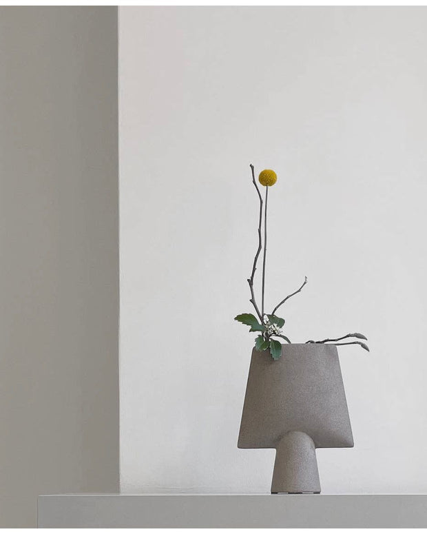 Sphere Vase Square, Mini - Taupe by 101 Copenhagen - Room Eight - Studio Nordhaven