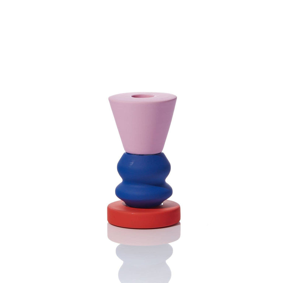 Stacks – Cobalt Candlestick Holder - Room Eight - MÆGEN