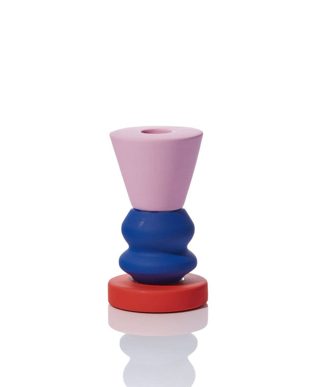 Stacks – Cobalt Candlestick Holder - Room Eight - MÆGEN