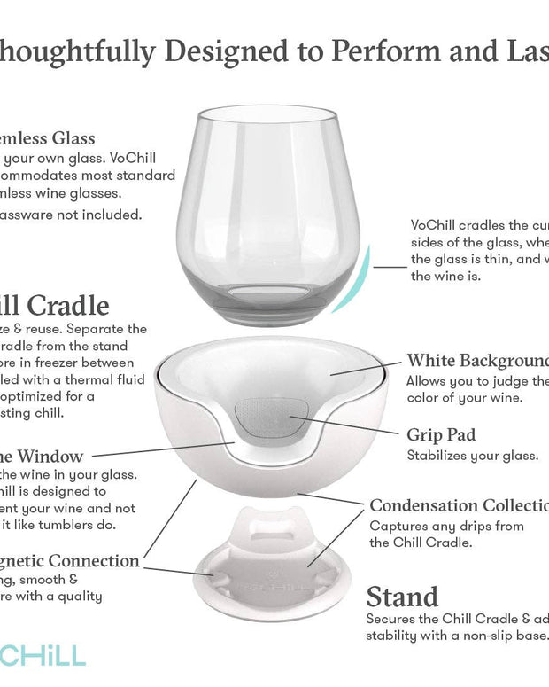 Stemless Wine Chiller - Sand - Room Eight - VoChill