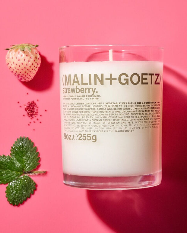 Malin + Goetz Strawberry Candle Malen and Goetz