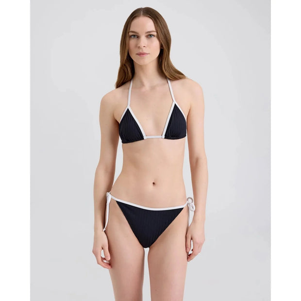 Solid and Striped Iris Ribbed Bikini Bottom - Black bikini Solid & Striped