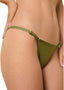 Solid and striped lulu bikini bottoms - green bikini bottom