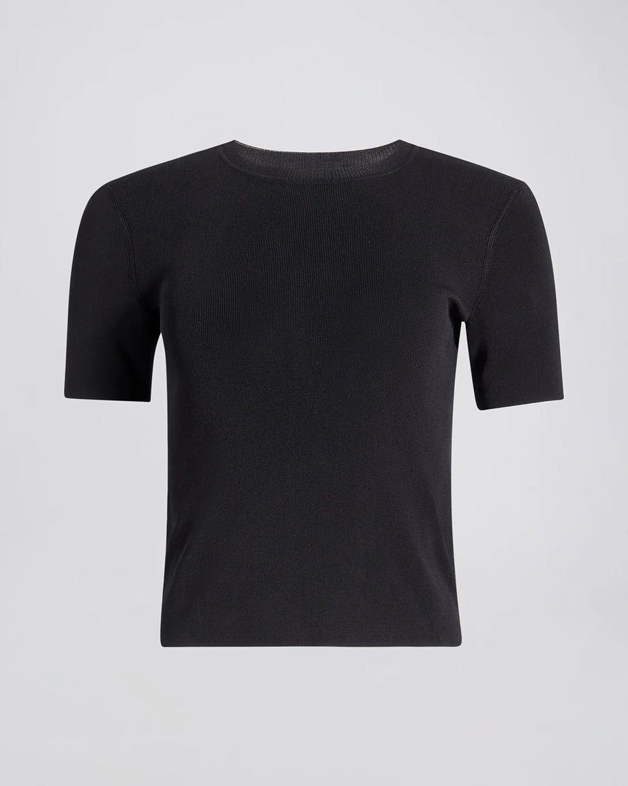 riada t-shirt solid & striped noir - simple shirt black