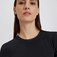 riada t-shirt solid & striped noir - simple shirt black