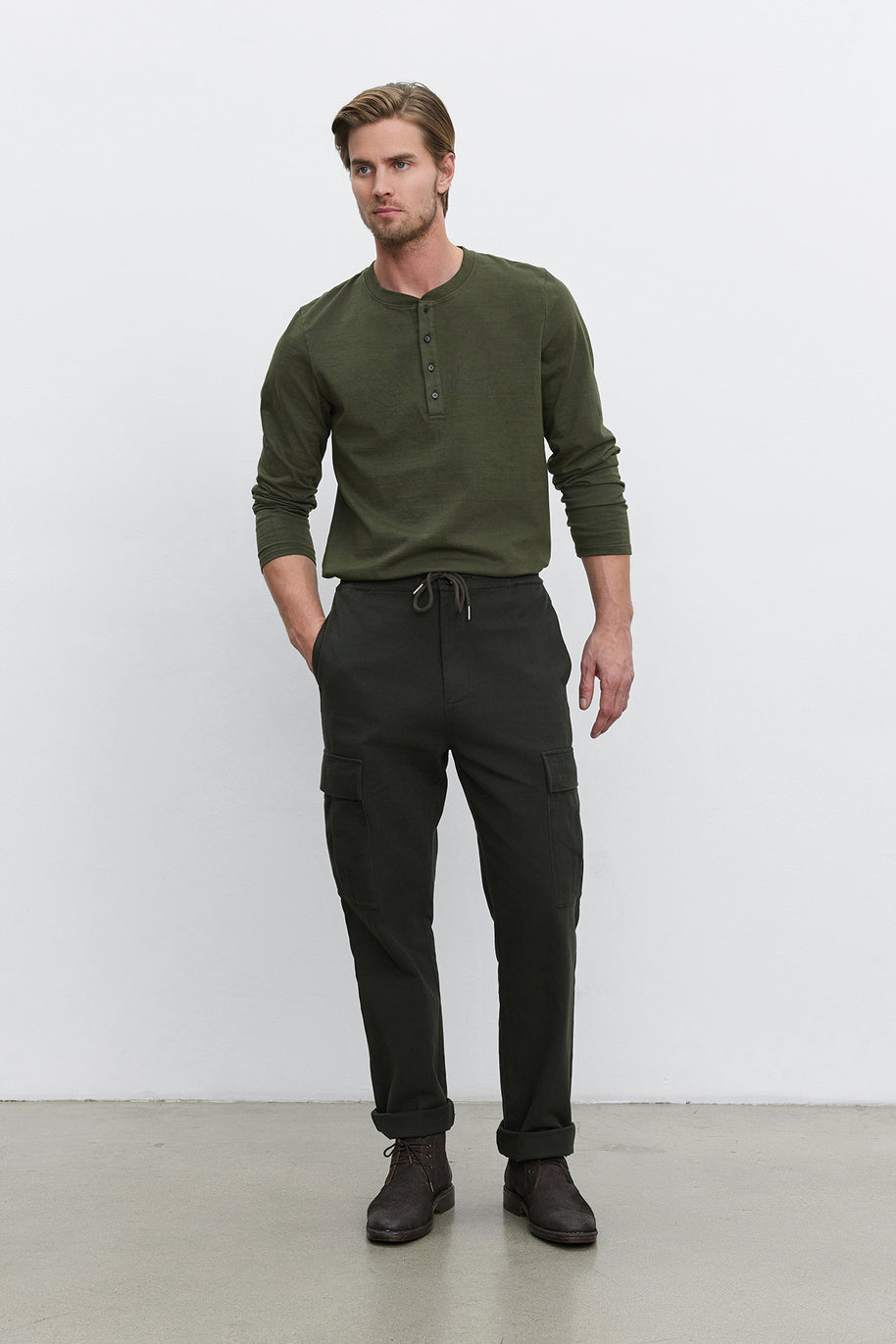 velvet by graham and spencer - velvet mens - bryce twill pant - utility pant mens marsh