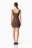 short dress - mini dress - brown dress- chocolate brown dress - elliatt dress - rachel friends - girly dress - party dress