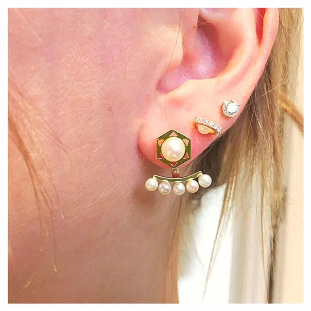 Pearl Halo Studs