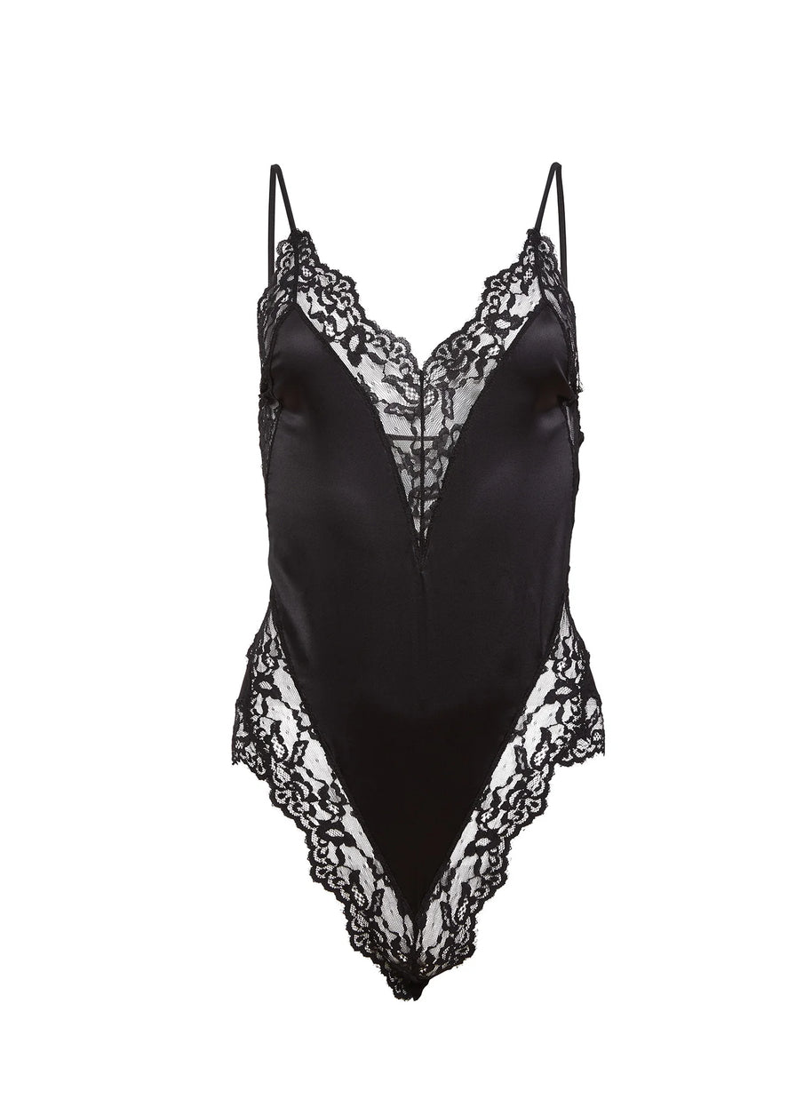 Venus lace and silk teddy from Fleur du Mal 