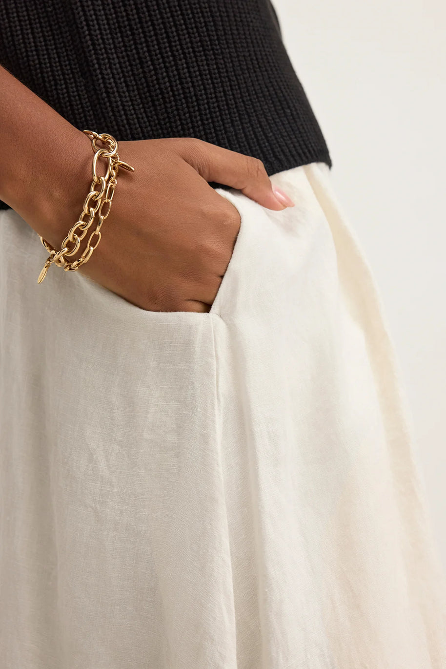 Rachelle Skirt | Chalk